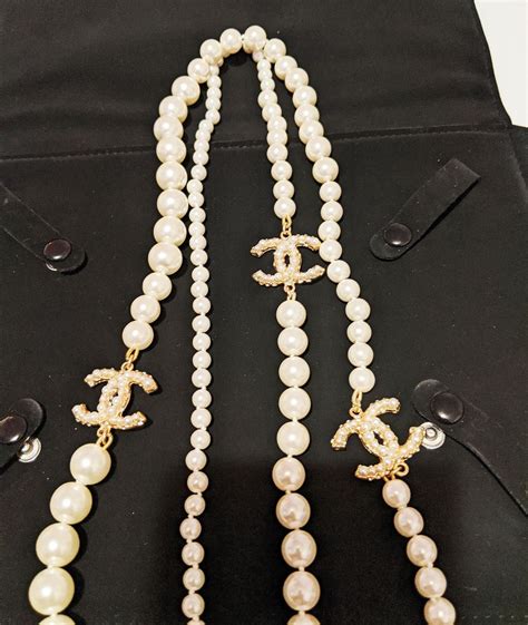 chanel short and long necklace|Chanel long necklaces for sale.